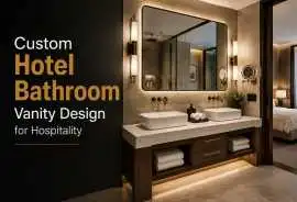 Custom Hotel Bathroom Vanity Design for Hospitalit, Suwanee