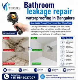 Bathroom leakage repair waterproofing in Bangalore, Bengaluru