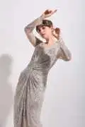 Long Sleeve Embellished Maxi Dress, £ 216