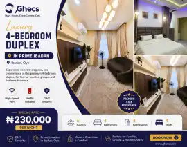 Book a Premium 4-Bedroom Duplex Ibadan for Family, Ibadan