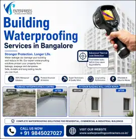 Building waterproofing services in Bangalore, Bengaluru