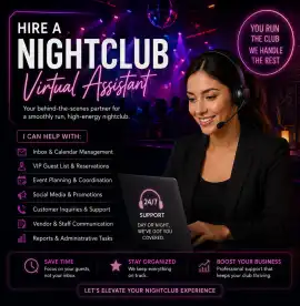 Hire a Nightclub Virtual Assistant, Miami