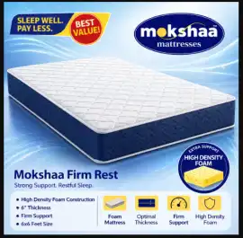 Comfortable Long-Lasting Mokshaa FirmRestMattress, Hyderabad