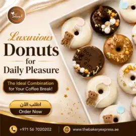 Freshly Made Vermicelli Chocolate Donut with Delic, Dubai