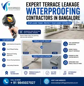 Expert Terrace Leakage Waterproofing Contractors , Bengaluru