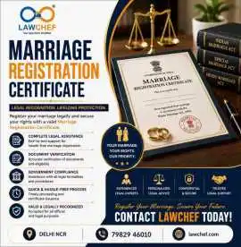 Marriage Registration Certificate in Delhi, Noida