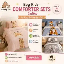 Buy Kids Comforter Sets Online for Cosy Bedtime Co, Geraldton