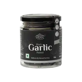 Premium Peeled Black Garlic by Vidya Farms, Vadodara