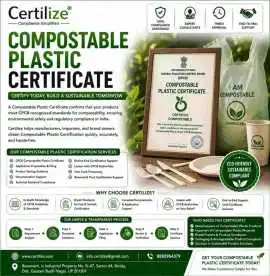CPCB Compostable Plastic Certificate in India, Noida