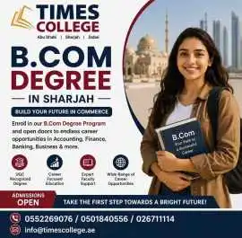 Top B.Com Degree College in Sharjah | Enroll Today, Dubai