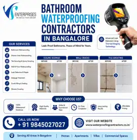 Bathroom Waterproofing Contractors in Bangalore , Bengaluru