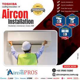 Toshiba Aircon Installation, $ 2,250