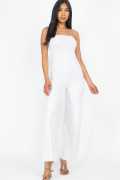 white strapless jumpsuit, Los Angeles