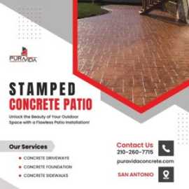 Stamped Concrete Patio Contractors San Antonio, San Angelo