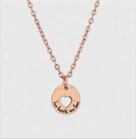Heart Cut Out Disc Necklace, $ 20