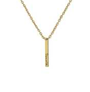 3D Vertical Engraved Bar Necklace, Los Angeles