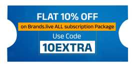FLAT 10% OFF on Brands.live ALL Packages, Ahmedabad
