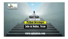 Start Your Career with Python Developer Jobs in Dallas, Texas, ps 102,700, Dallas