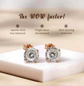 Affordable Women's Moissanite Earrings, $ 0