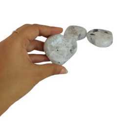 Rainbow Moonstone Crystal Heart for Meditation, Los Angeles