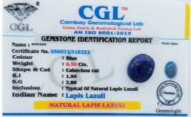 Lapis Lazuli Gemstone Cabochon Cut- 8.50 Carats, Los Angeles