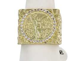 Gold Plated Centenario Nugget Ring, $ 4