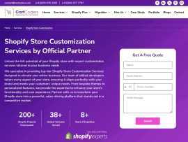 Custom-based Shopify Store Customization Services, Mississauga