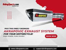 Pick this finely desinged Akrapovic exhaust system