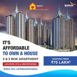 Migsun Vilaasa, 2 Bhk  Apartments  in ETA-2, Great, Noida