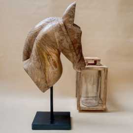 Find Designer The Gustav Wooden Horse Sculpture Fo, ₹ 11,999
