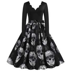 Skull Print Dress for Edgy Style | Mask&Capes, $ 34