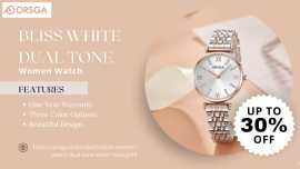 BLISS White Dual Tone Women Watch A Blend of Grace, $ 2,198