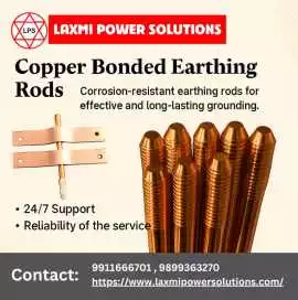 Copper Bonded Earthing Rods | Laxmi Power Solution, Faridabad