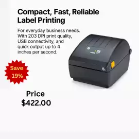 Zebra ZD220D Desktop Label Printer, $ 422