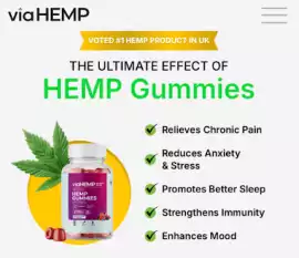 Via Hemp Gummies – Improve Sleep, Ease Stress, ps 36