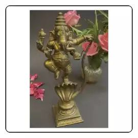 Brass Dancing Ganesh Figurine, ps 11,166