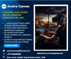 AAA Game Development Service in UAE – Avloire Game, Abu Dhabi