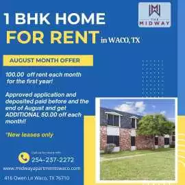Modern 1 BHK Flat for Rent Near You in Waco, TX, Waco