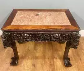 Chinese Export Console Table Carved Antique, $ 3,690