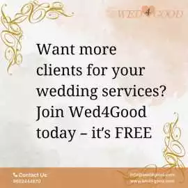 Want more clients Wedding Vendors? Join Wed4Good t, Jaipur