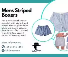 Mens Striped Boxers