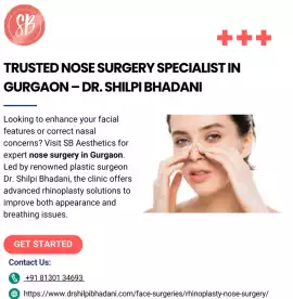 Expert Nose Surgery in Gurgaon – Dr. Shilpi Bhadan, India