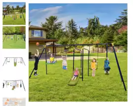 7-in-1 Stable A-shaped Outdoor Swing Set , ps 413