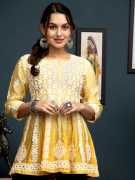 Check Out These Amazing Chikankari Anarkali Kurti, Lucknow