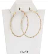 Tri-color Spiral Hoops Earrings, $ 1