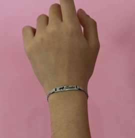 Engraved Silver Cuff Bracelet, $ 16