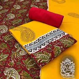 Hand Block Printed Saree, $ 0