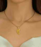 Baby Feet Necklace with Birthstone, Los Angeles