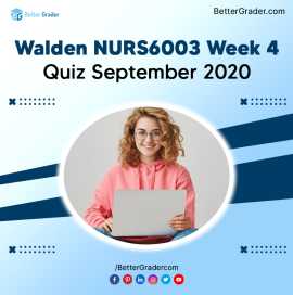 Walden NURS6003 Week 4 Quiz September 2020, San Diego