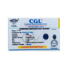 Blue Sapphire Gemstone Oval Mix Cut – 4.31 carats, Los Angeles
